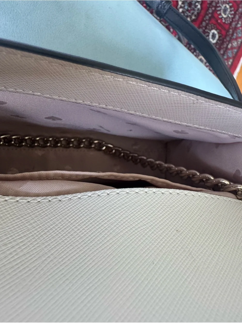 kate spade Two-Tone Cream and Light Blue Crossbody Bag